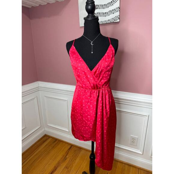 Lovers and Friends Kamala Mini Dress in Love Heart Abstract Medium Satin Lined - Picture 2 of 5